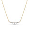 14k Yellow Gold Tiara Grande Diamond Necklace SJ-N2519-WD-YG displayed elegantly, featuring a polished surface adorned with 0.46 ct round brilliant cut lab-grown diamonds, showcasing luxury and sophistication.