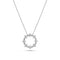14k White Gold Brina Diamond Necklace SJ-N2533-WD-WG, featuring a stunning design adorned with 0.81 ct round brilliant cut lab-grown diamonds, embodying luxury and elegance in a sophisticated necklace.