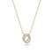 Sif Jakobs 18k Gold Plated Spirale Due Necklace SJ-N2577-CZ-YG