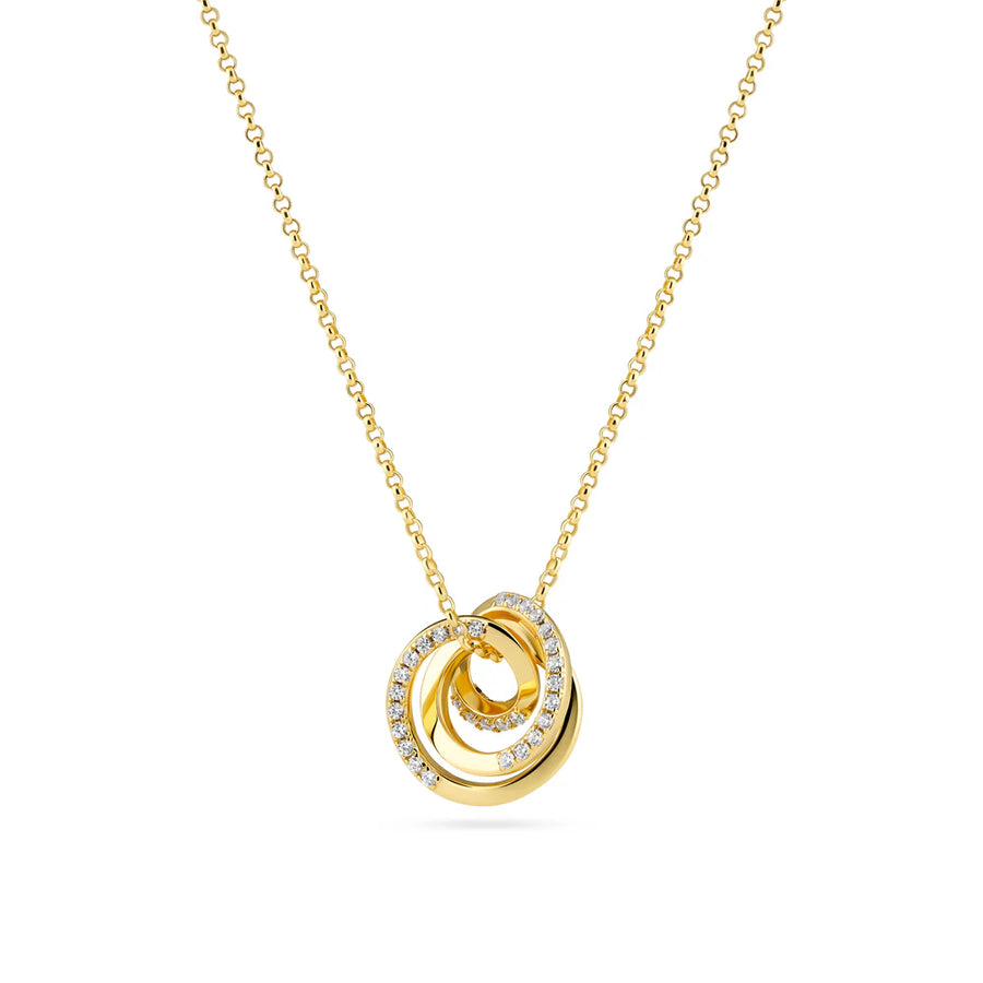 Sif Jakobs 18K gold plated Spirale Piccolo Necklace SJ-N2588-CZ-YG