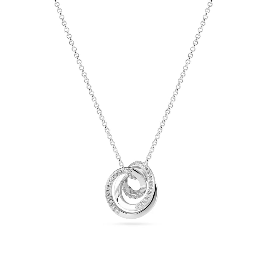 Sif Jakobs 925 Sterling Silver Spirale Piccolo Necklace SJ-N2588-CZ