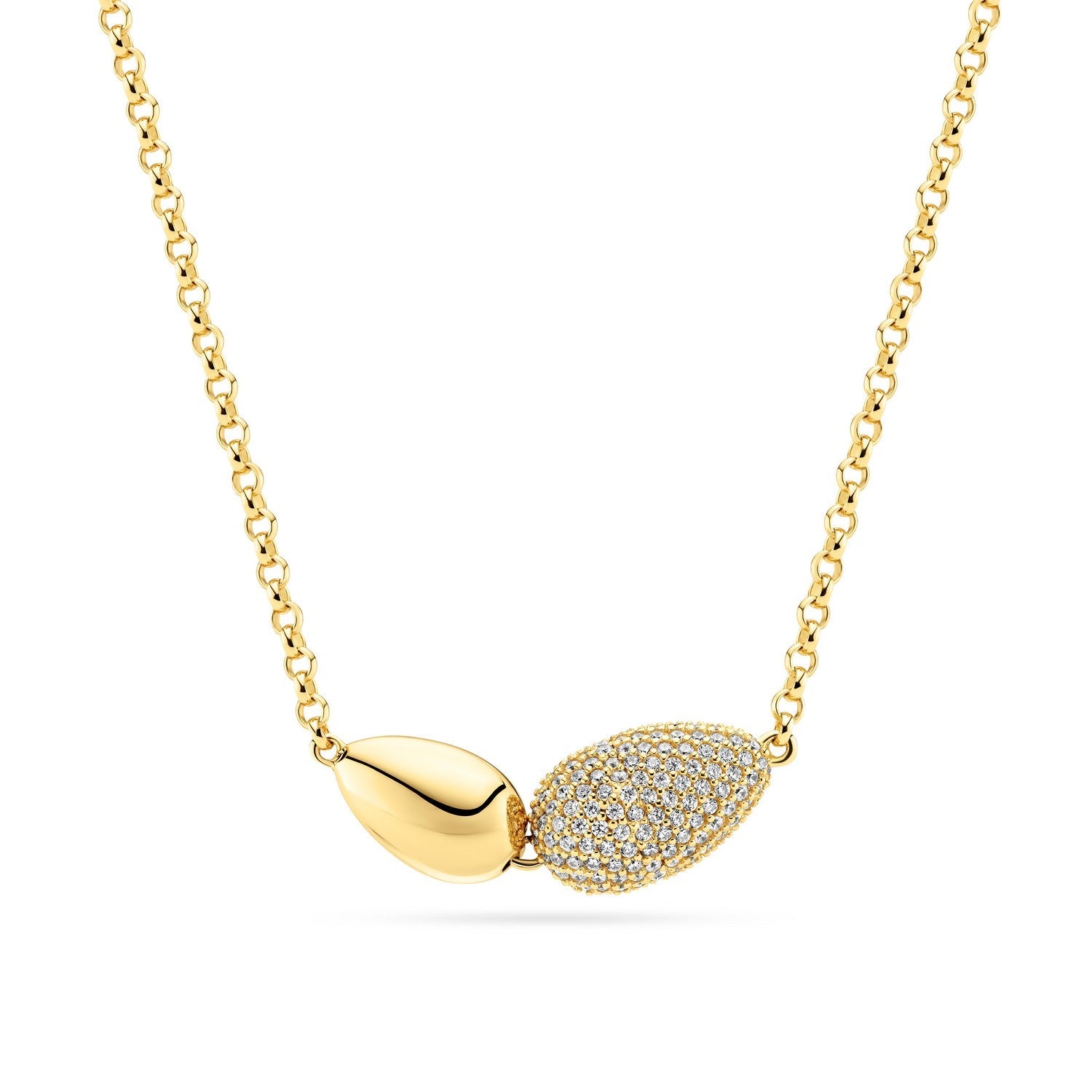 Sif Jakobs 18K gold plated Goccia Due Necklace SJ-N2589-CZ-YG