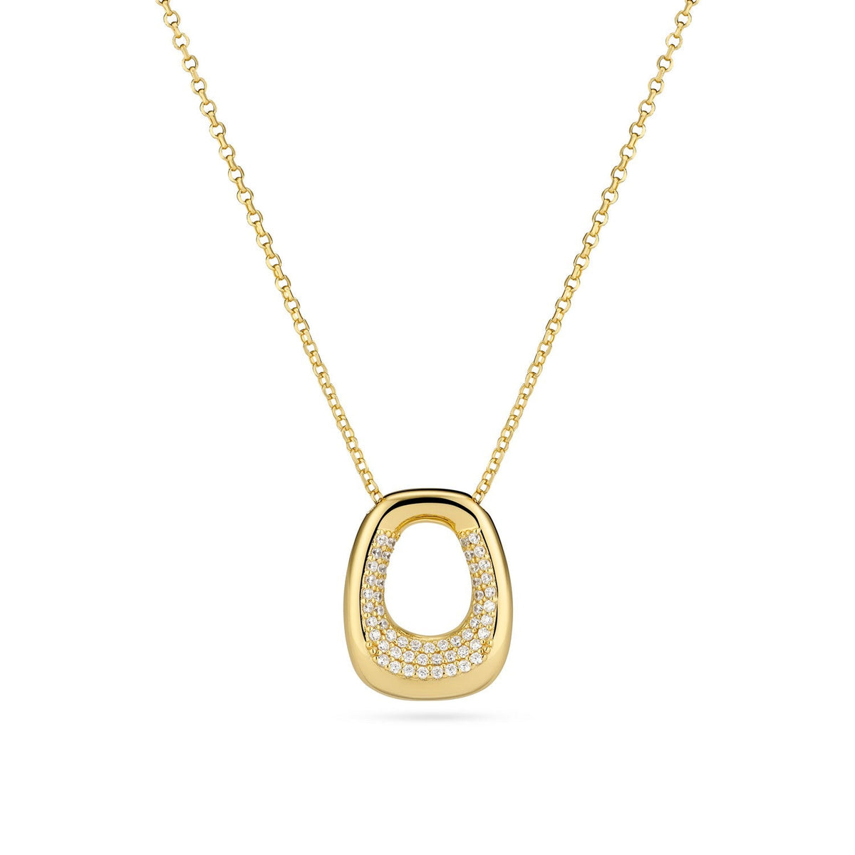 Sif Jakobs 18K gold plated Borsa Piccolo Necklace SJ-N2620-CZ-YG