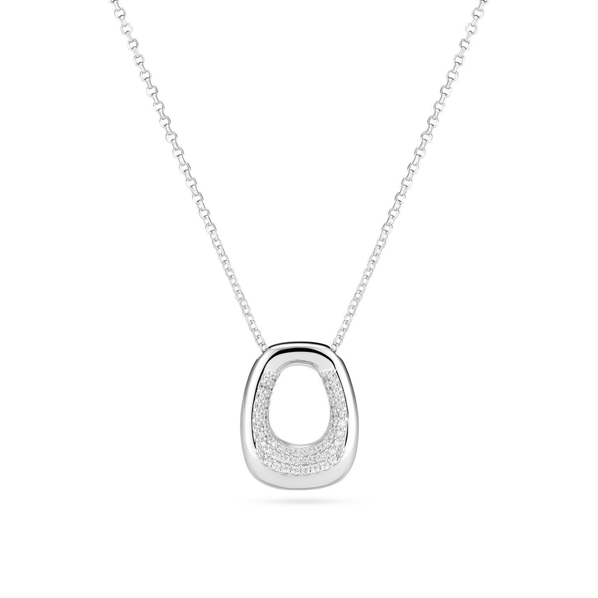 Sif Jakobs 925 Sterling Silver Borsa Piccolo Necklace SJ-N2620-CZ