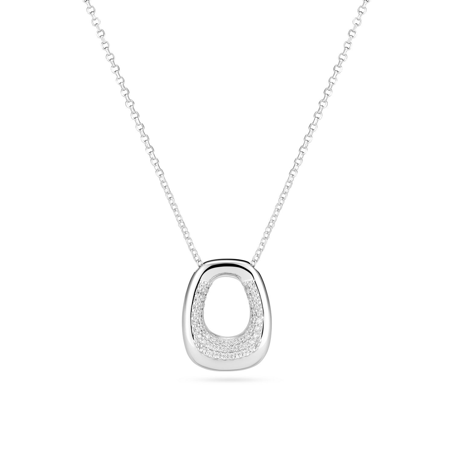 Sif Jakobs 925 Sterling Silver Borsa Piccolo Necklace SJ-N2620-CZ