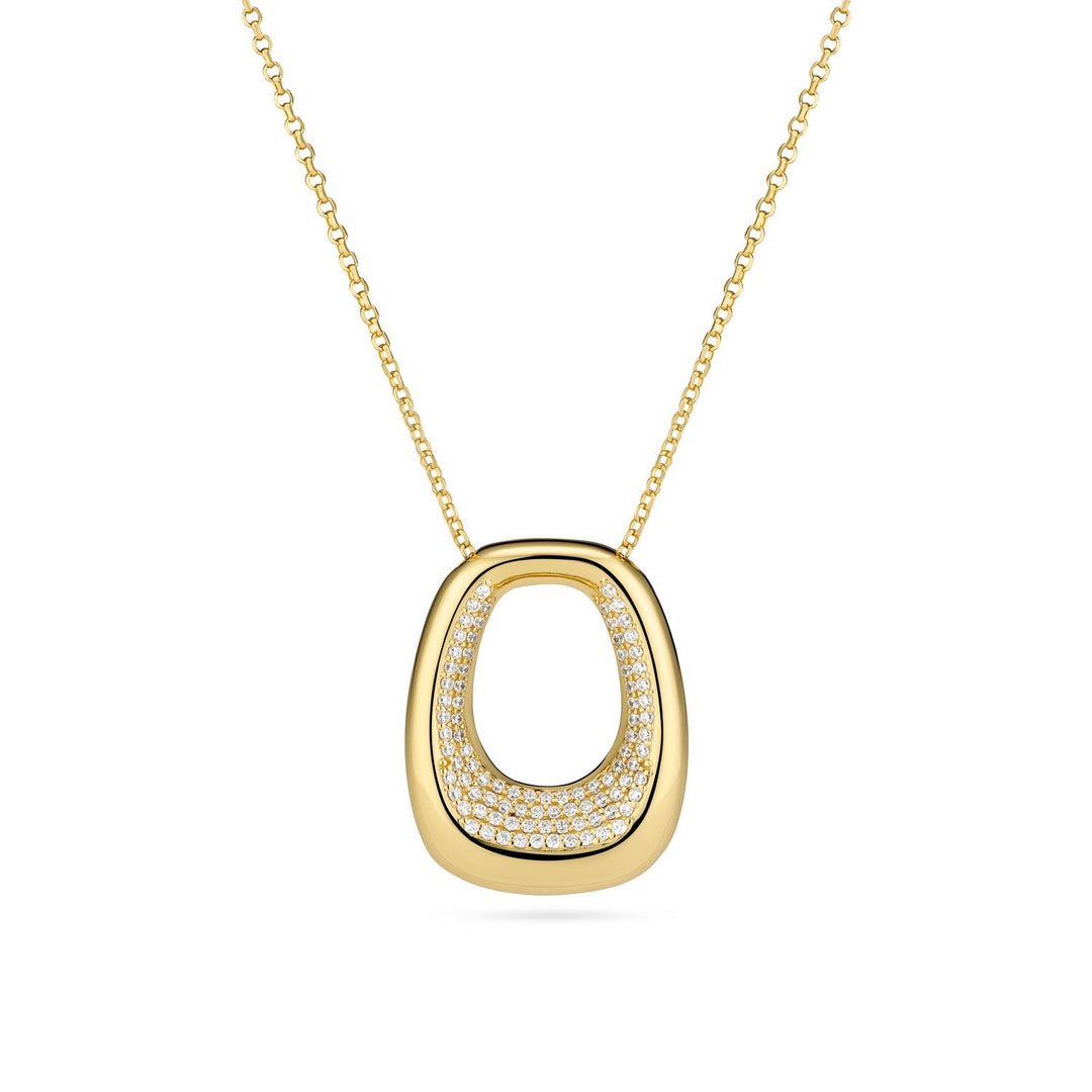 Sif Jakobs 18K gold plated Borsa Grande Necklace SJ-N2621-CZ-YG
