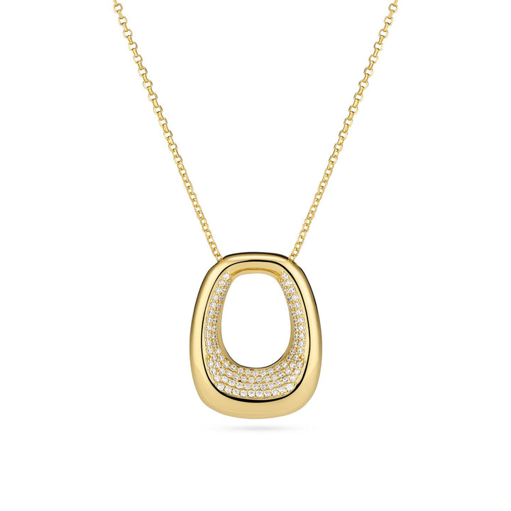 Sif Jakobs 18K gold plated Borsa Grande Necklace SJ-N2621-CZ-YG