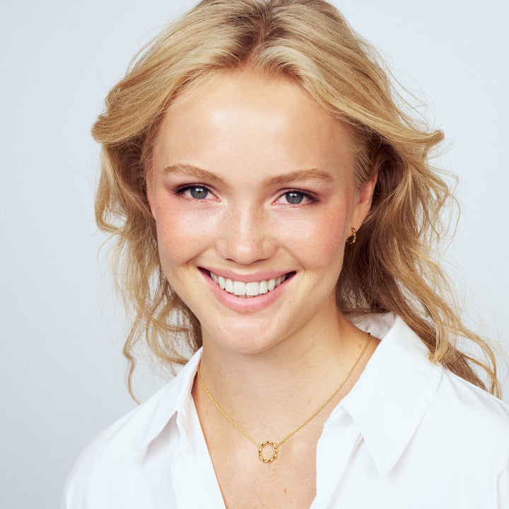 18k Gold Plated Gocciolina Circolo Necklace SJ-N2627-YG