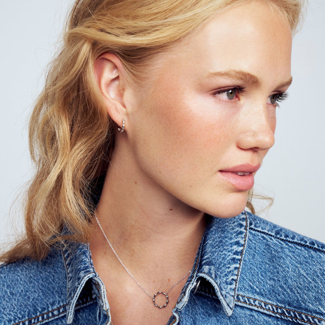 Sterling Silver Gocciolina Circolo Necklace SJ-N2627