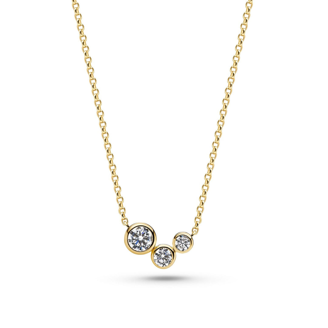 Sif Jakobs 18k Gold Plated Sardinien Tre Necklace SJ-N2631-CZ-YG