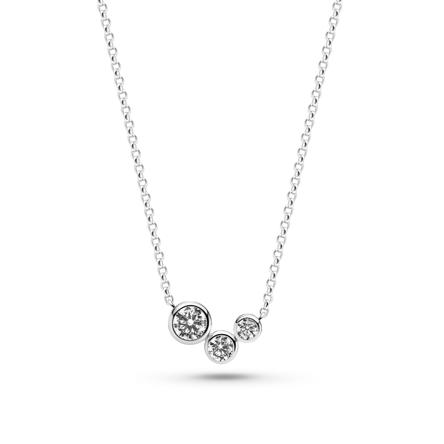 Sif Jakobs 925 Sterling Silver Sardinien Tre Necklace SJ-N2631-CZ