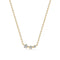 18k Gold Plated White Zirconia Lucente Tre Necklace SJ-N2703-CZ-YG