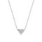 Sterling Silver White Zirconia Cuore Necklace SJ-N2705-CZ