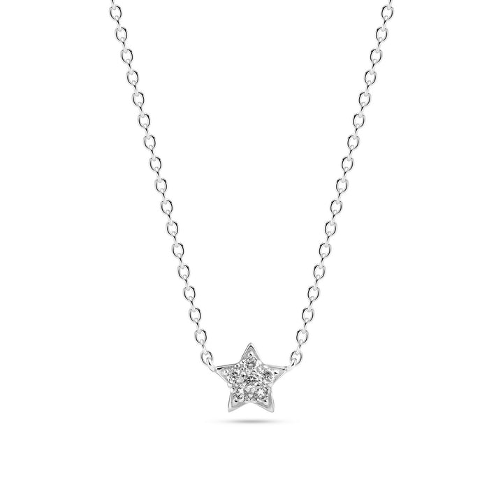 Sterling Silver White Zirconia Astri Necklace SJ-N2706-CZ