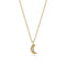 18k Gold Plated White Zirconia Luna Necklace SJ-N2707-CZ-YG