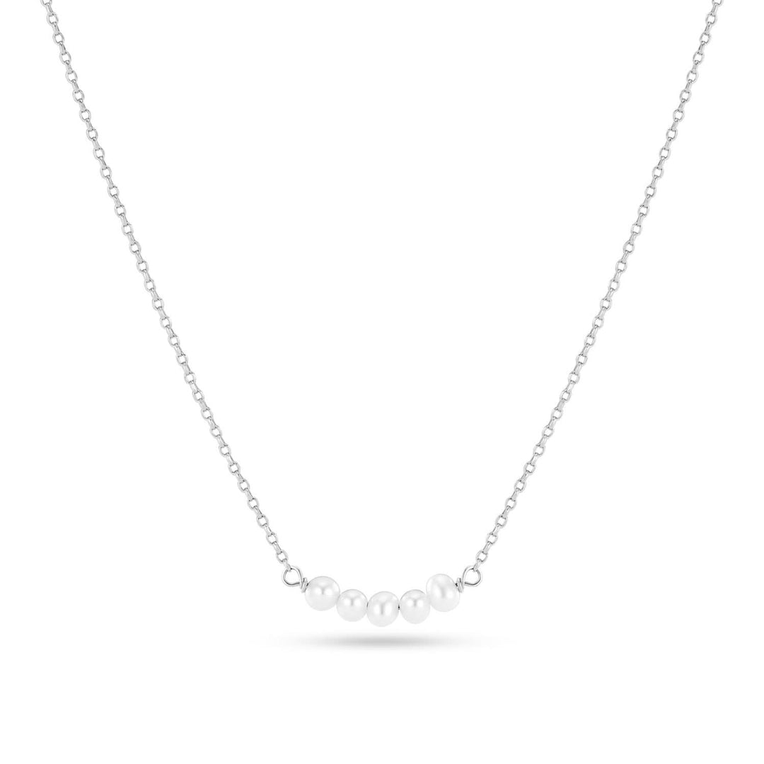 Sterling Silver Perla Cinque Necklace SJ-N2735-P