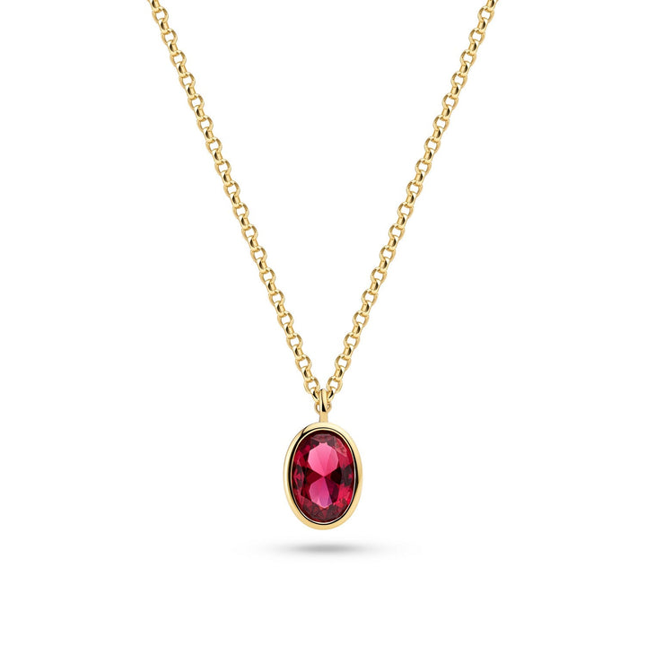 Sif Jakobs 18k Gold Plated Sardinien Ovale Necklace SJ-N2795-PKCZ-YG