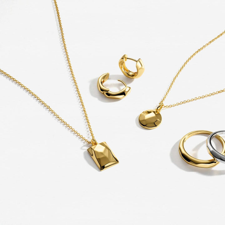 18K Gold Plated Roccia Circolo Necklace SJ-P2727-YG