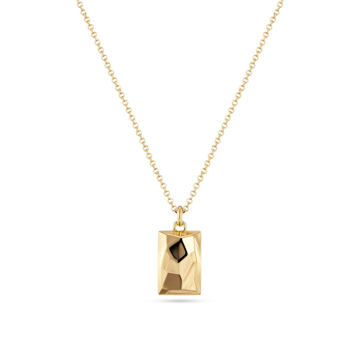 18K Gold Plated Roccia Rettangolo Necklace SJ-P2728-YG