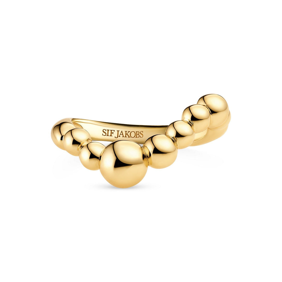 Sif Jakobs 18k Gold Plated Bormio Wave Ring SJ-R2589-YG