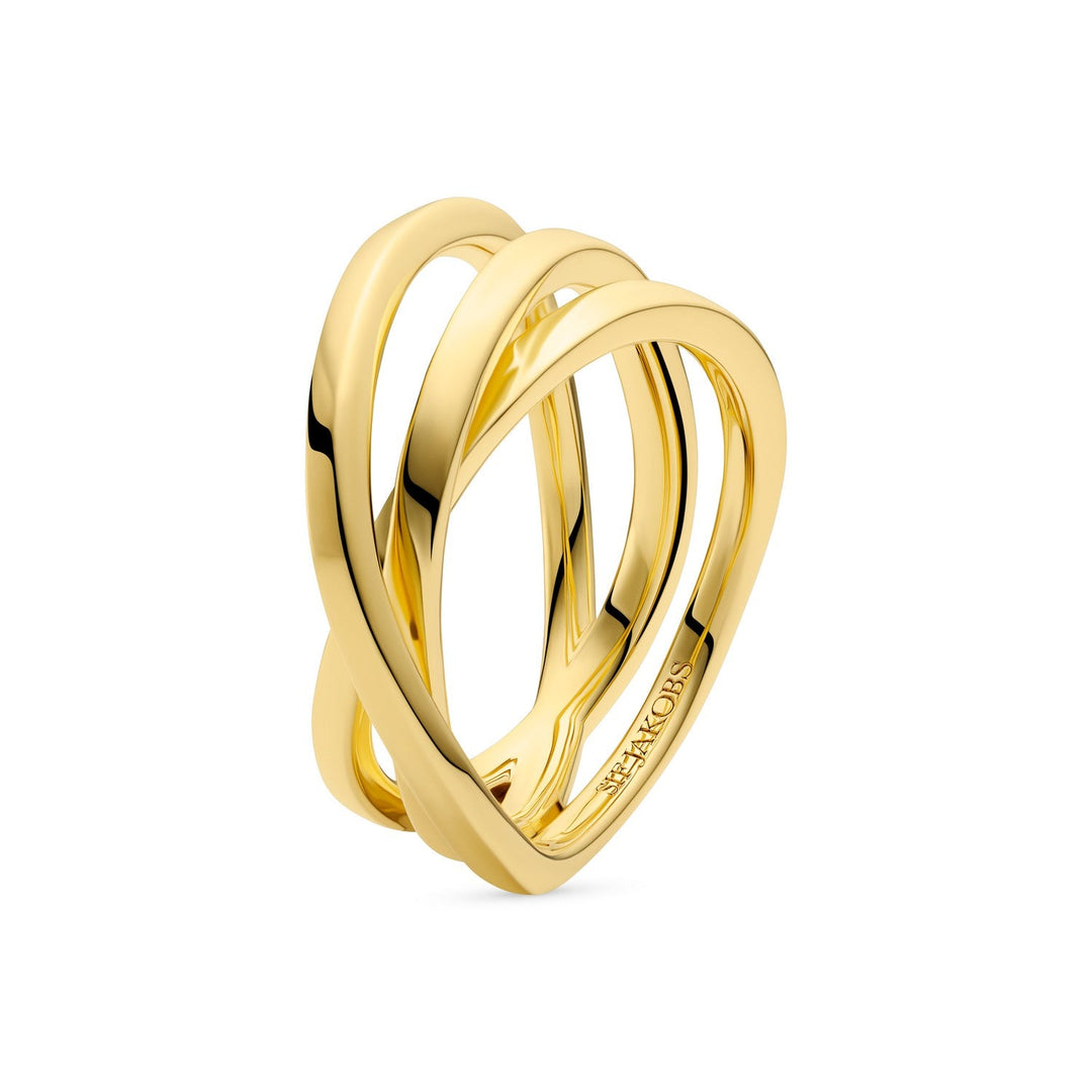 Sif Jakobs 18K gold plated Spirale Pianura Ring SJ-R2590-YG