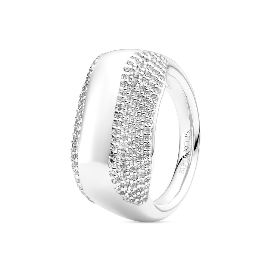 Sif Jakobs 925 Sterling Silver Borsa Ring SJ-R2621-CZ