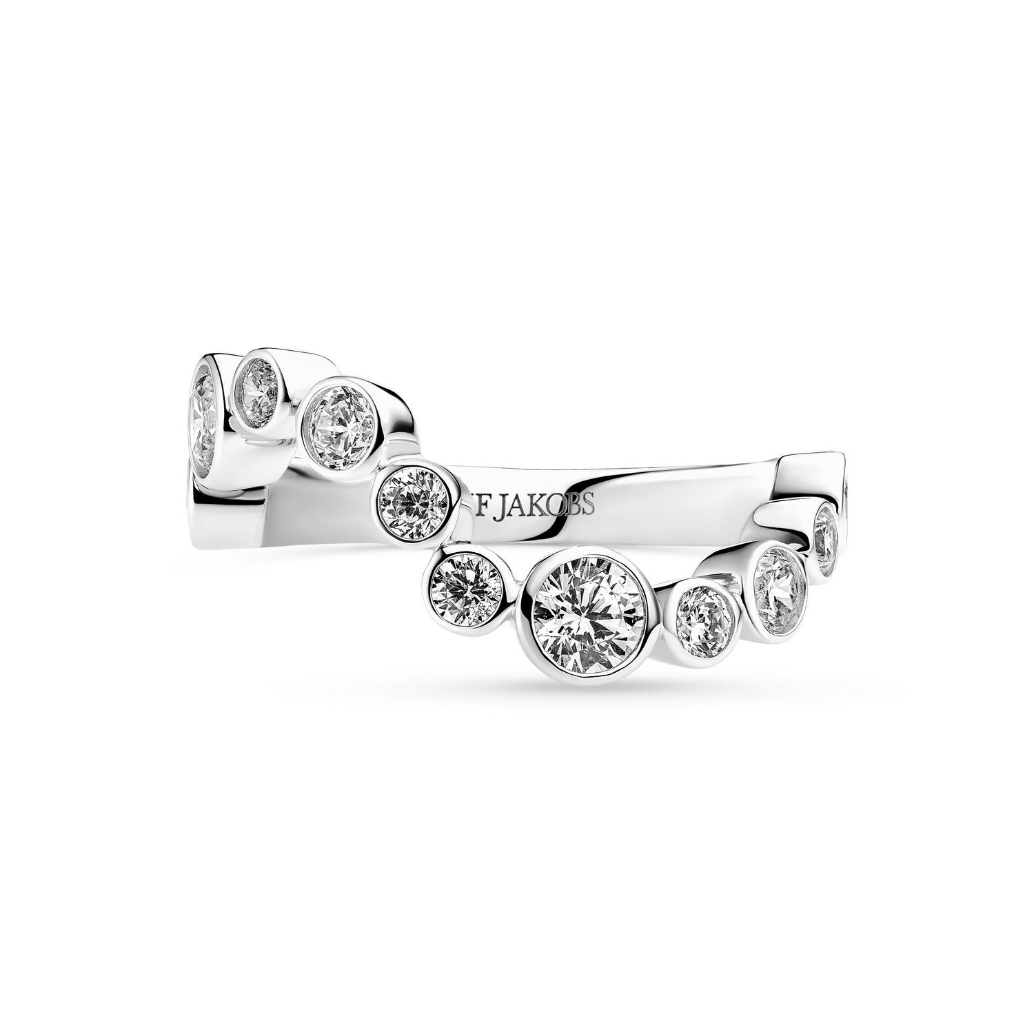 Sif Jakobs 925 Sterling Silver Sardinien Wave Ring SJ-R2631-CZ