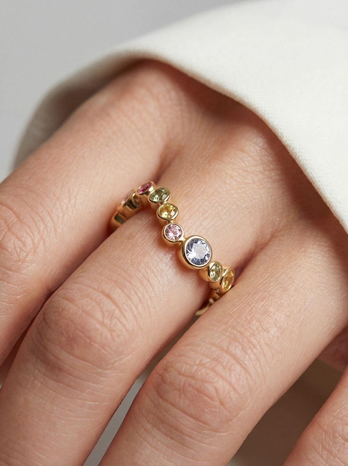 Sif Jakobs 18k Gold Plated Sardinien Wave Ring SJ-R2631-XCZ-YG