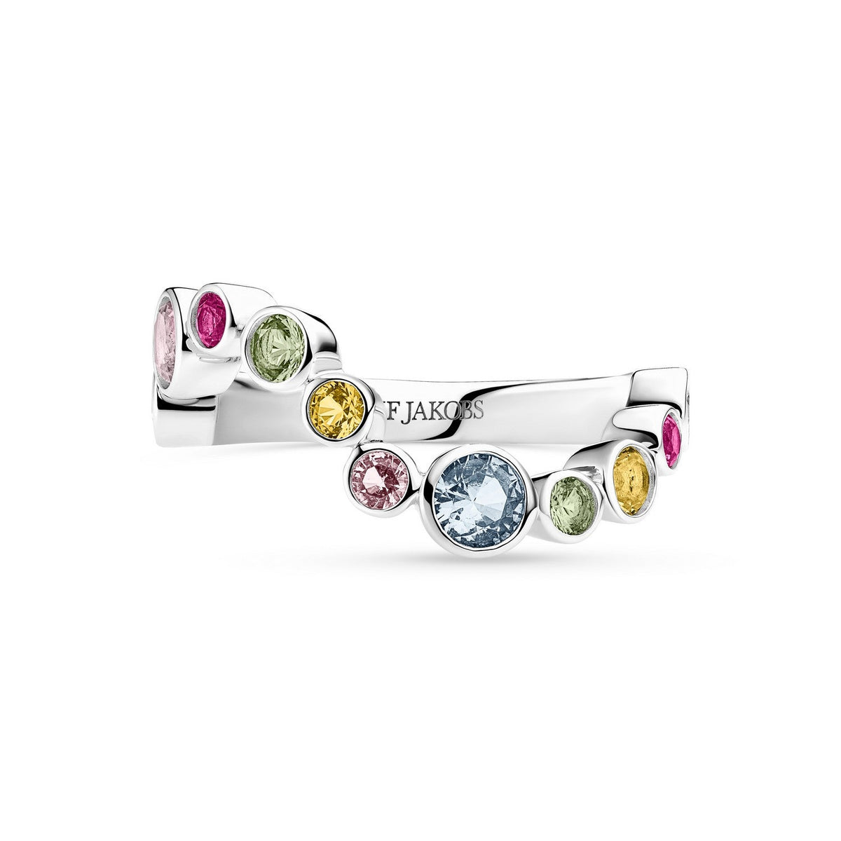 Sif Jakobs 925 Sterling Silver Sardinien Wave Ring SJ-R2631-XCZ