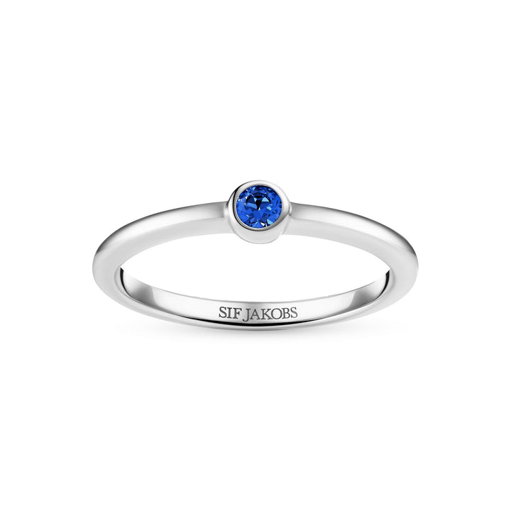 Sterling Silver Blue Zirconia Sarzana Uno Ring SJ-R2632-BL