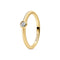 18k Gold Plated White Zirconia Sarzana Uno Ring SJ-R2632-CZ-YG