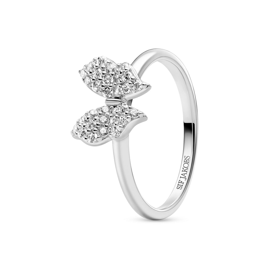 Sterling Silver White Zirconia Farfalla Ring SJ-R2700-CZ