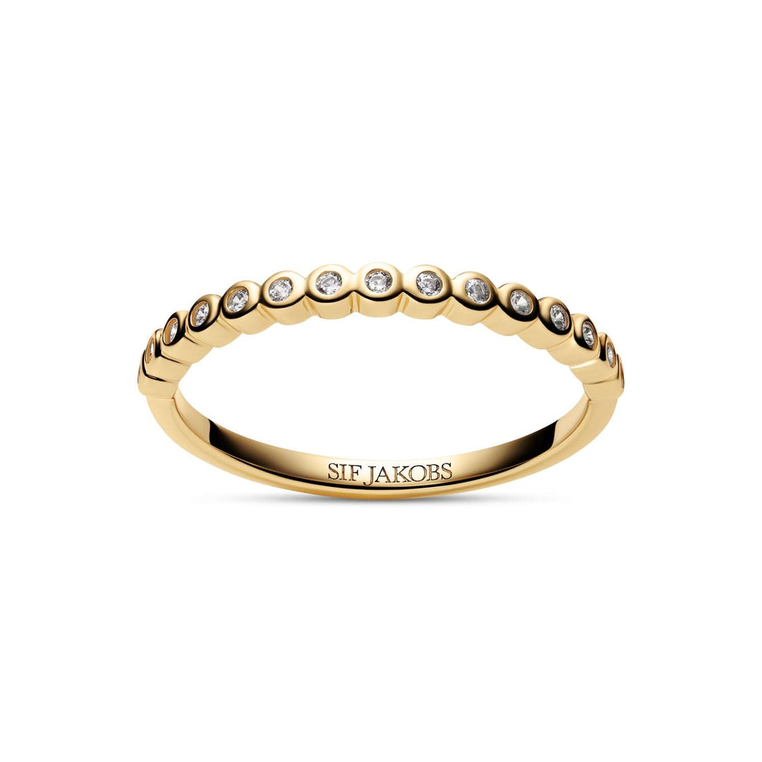 18K Gold Plated White Zirconia Sarzana Ring SJ-R2750-CZ-YG