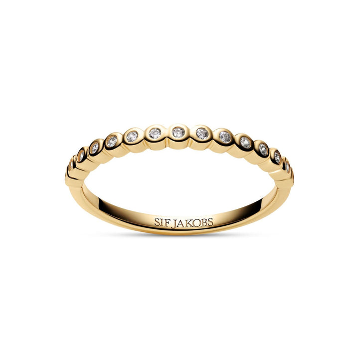 18K Gold Plated White Zirconia Sarzana Ring SJ-R2750-CZ-YG