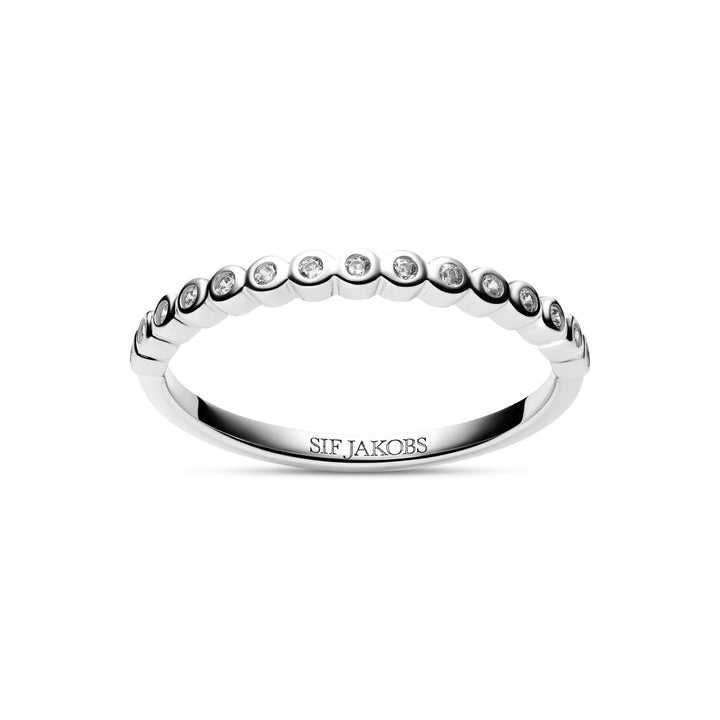 Sterling Silver White Zirconia Sarzana Ring SJ-R2750-CZ
