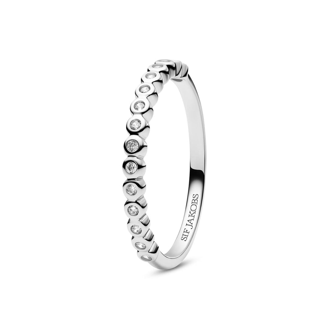Sterling Silver White Zirconia Sarzana Ring SJ-R2750-CZ