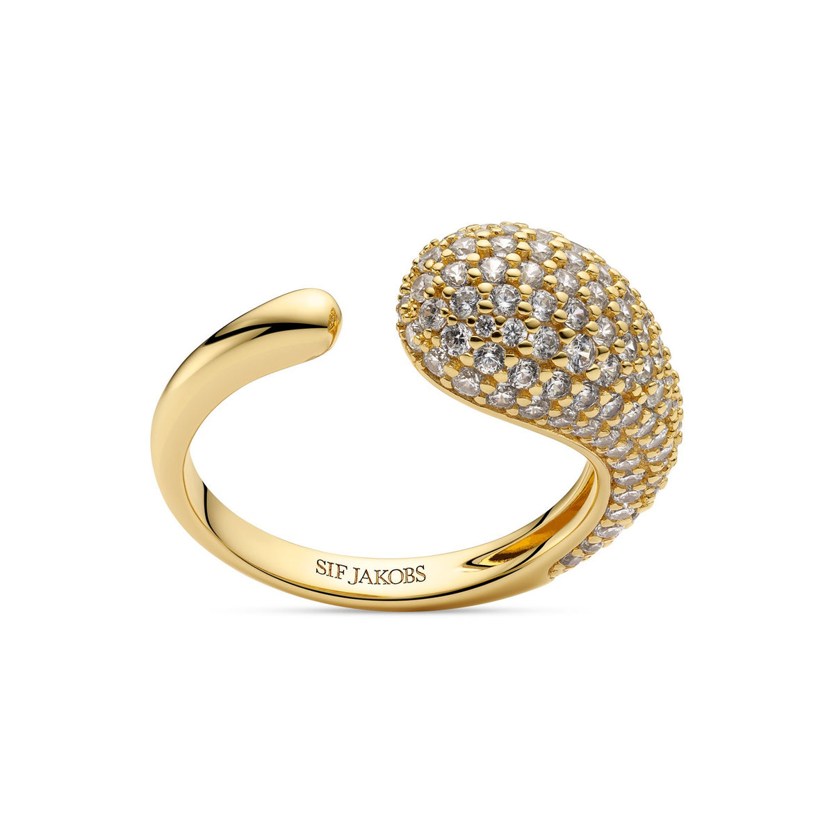 Sif Jakobs 18K gold plated Goccia Piccolo Ring SJ-R2753-CZ-YG