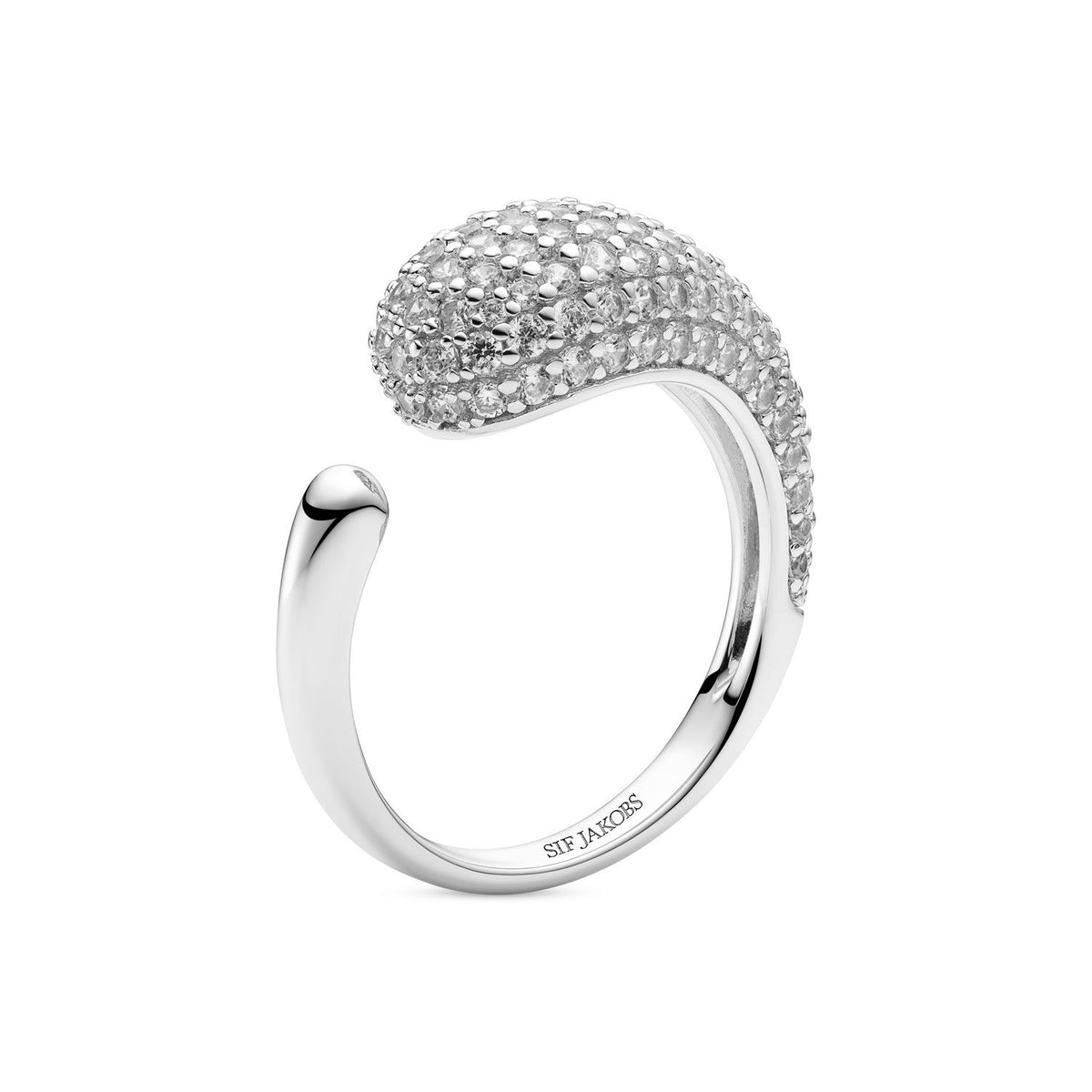 Sif Jakobs 925 Sterling Silver Goccia Piccolo Ring SJ-R2753-CZ