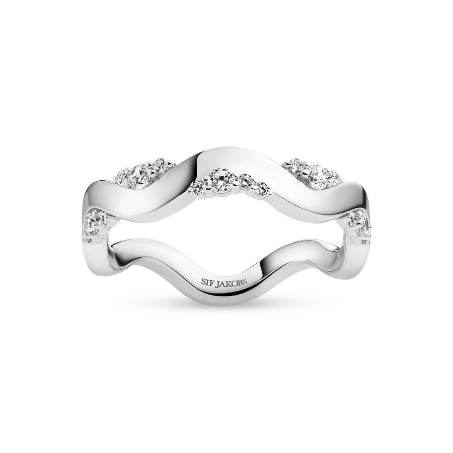 Sif Jakobs 925 Sterling Silver Ellera Waves Altro Ring SJ-R2762-CZ