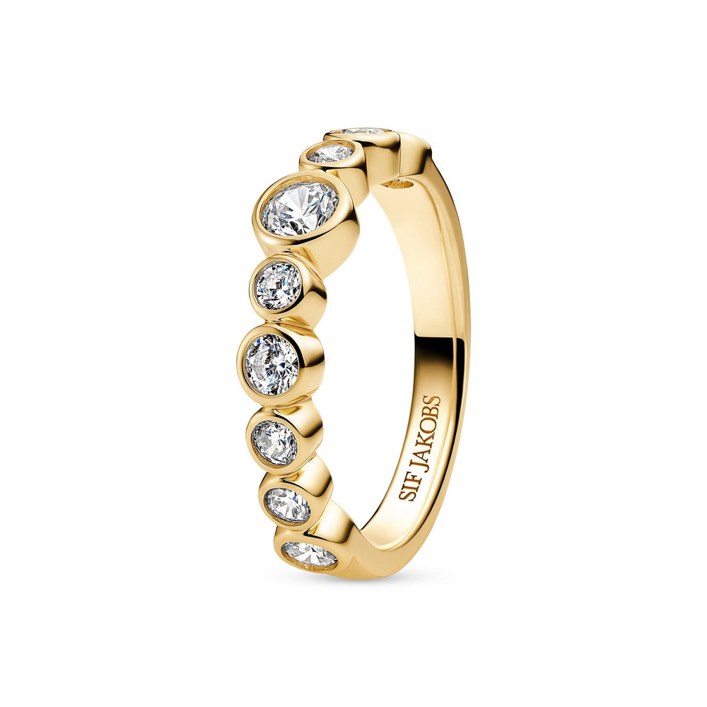 Sif Jakobs 18k Gold Plated Sardinien Ring SJ-R2770-CZ-YG