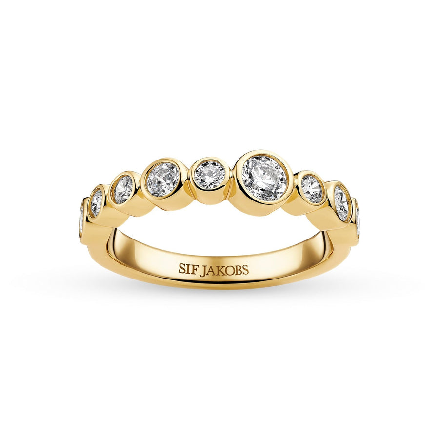Sif Jakobs 18k Gold Plated Sardinien Ring SJ-R2770-CZ-YG