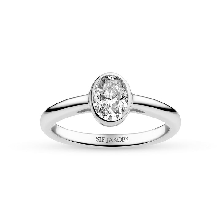 Sif Jakobs 925 Sterling Silver Sardinien Ovale Piccolo Ring SJ-R2795-CZ