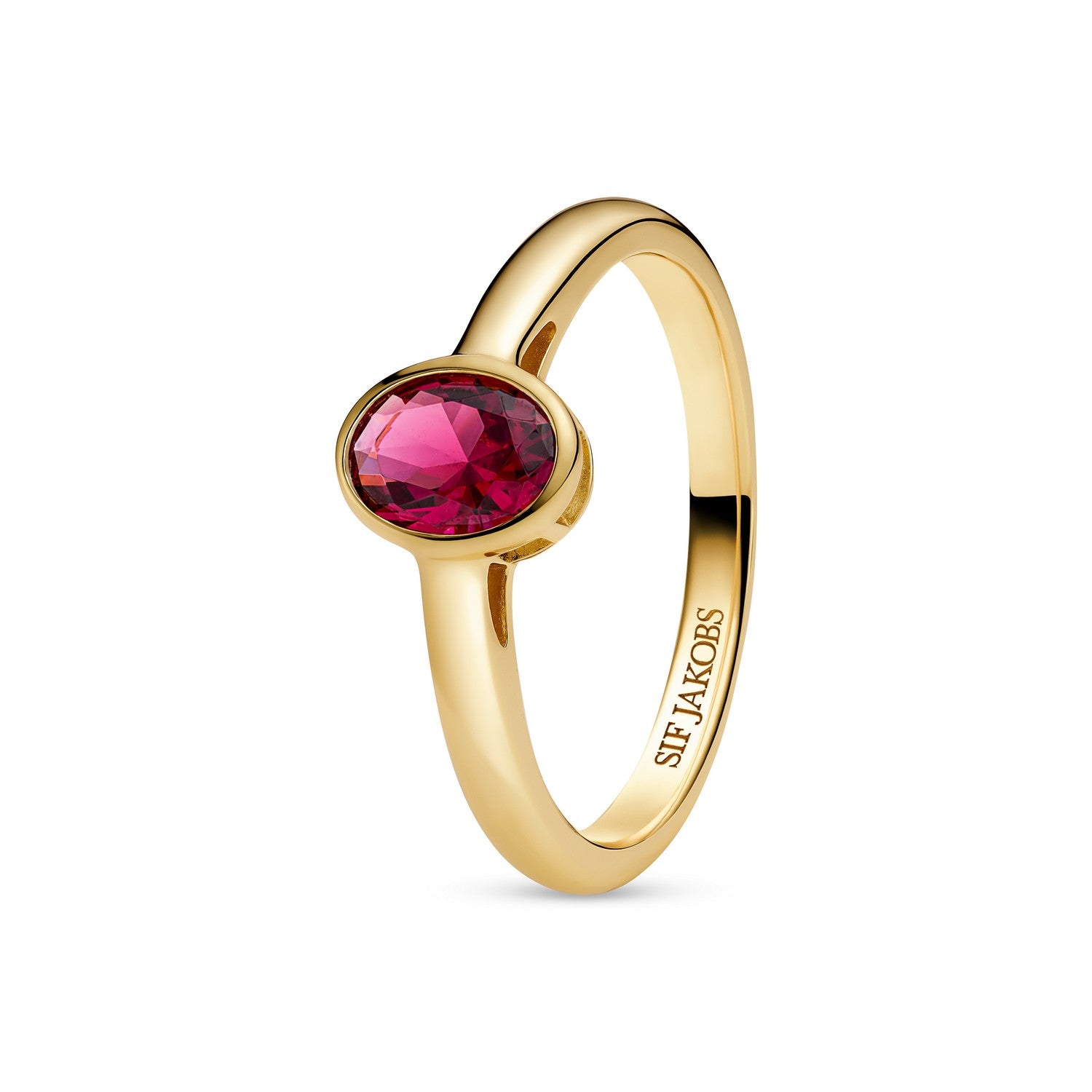 Sif Jakobs 18k Gold Plated Sardinien Ovale Piccolo Ring SJ-R2795-PKCZ-YG