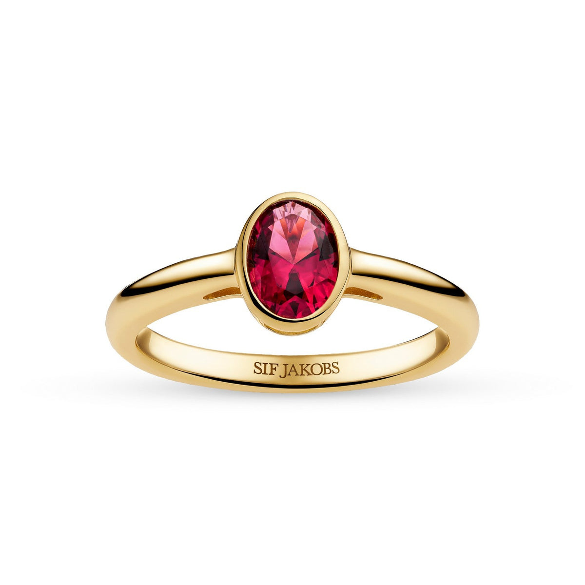 Sif Jakobs 18k Gold Plated Sardinien Ovale Piccolo Ring SJ-R2795-PKCZ-YG