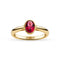 Sif Jakobs 18k Gold Plated Sardinien Ovale Piccolo Ring SJ-R2795-PKCZ-YG