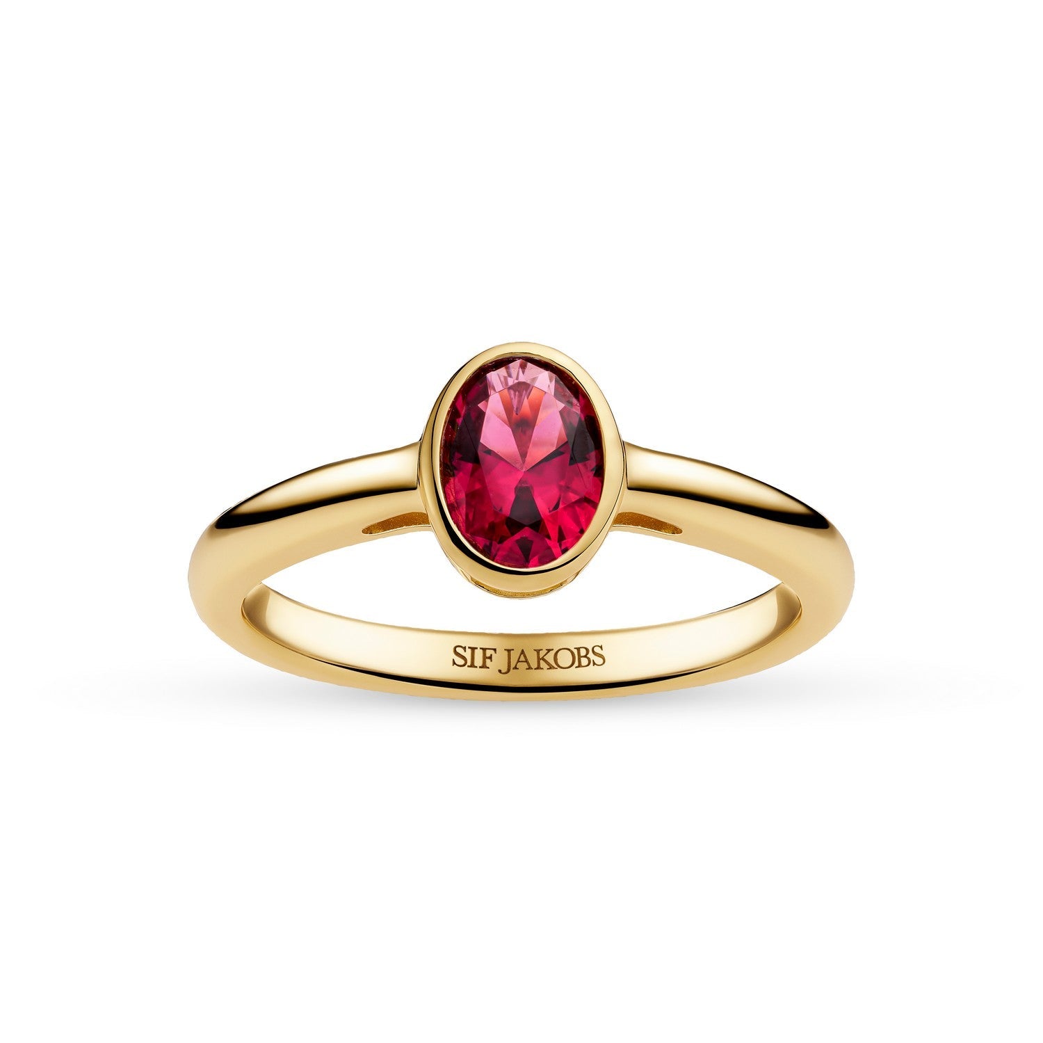 Sif Jakobs 18k Gold Plated Sardinien Ovale Piccolo Ring SJ-R2795-PKCZ-YG