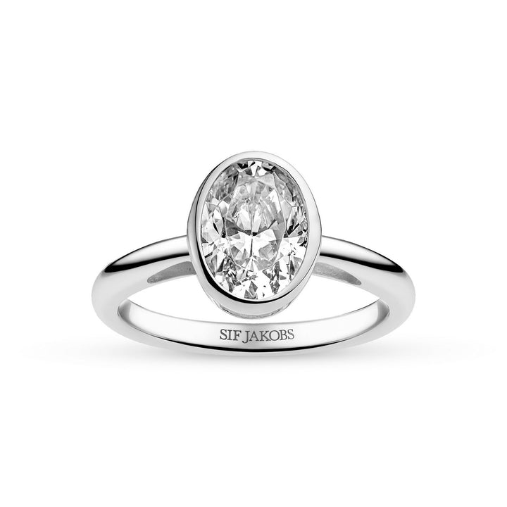 Sif Jakobs 925 Sterling Silver Sardinien Ovale Grande Ring SJ-R2796-CZ