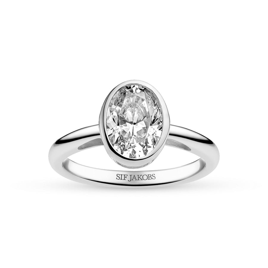 Sif Jakobs 925 Sterling Silver Sardinien Ovale Grande Ring SJ-R2796-CZ