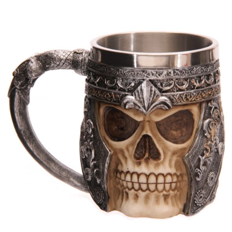 Decorative Skull Warrior Tankard SK163