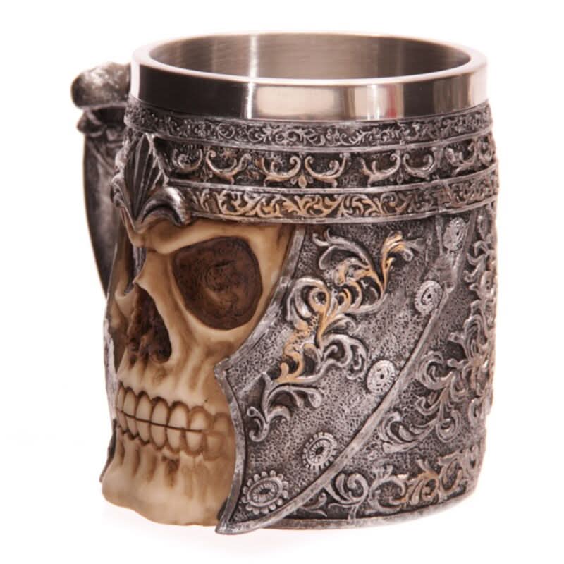 Decorative Skull Warrior Tankard SK163